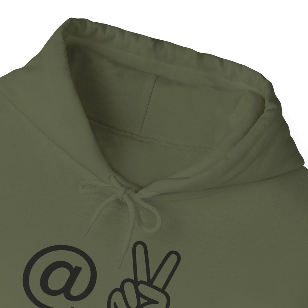 At Peace Minimal Hand Graphic Hoodie — Peaceful Vibes Unisex Hoodie