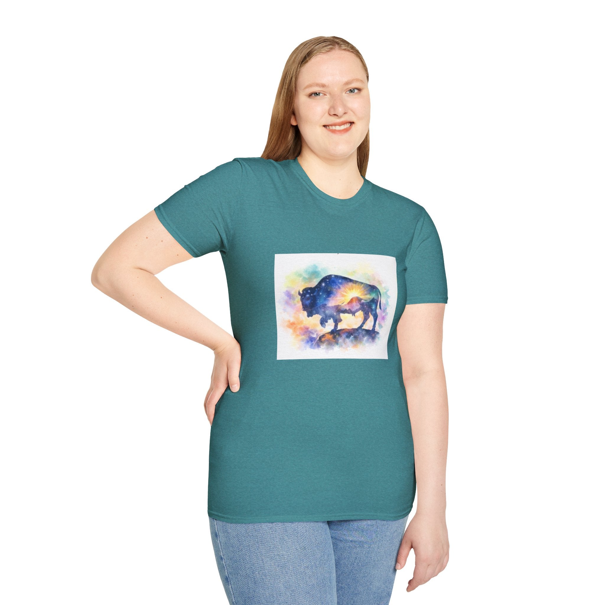 Colorful Watercolor Bison T-Shirt