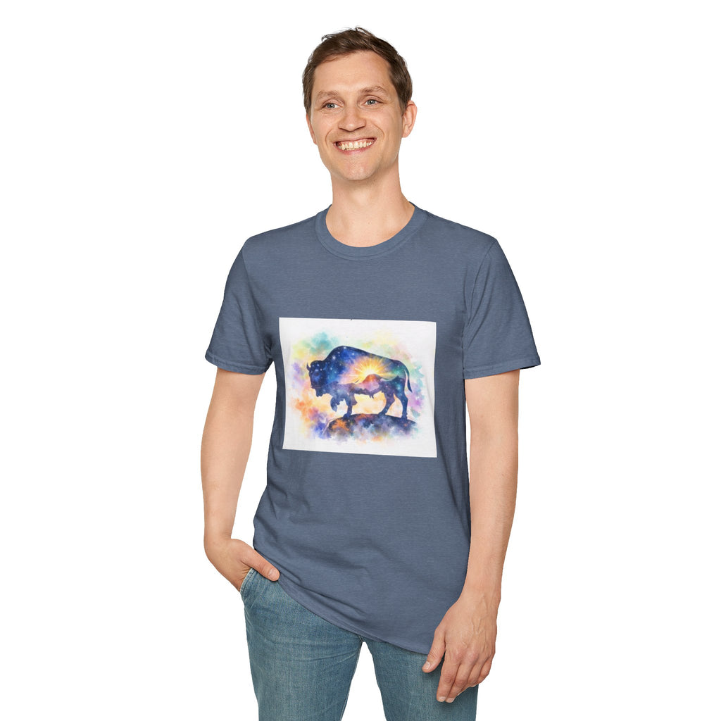 Colorful Watercolor Bison T-Shirt
