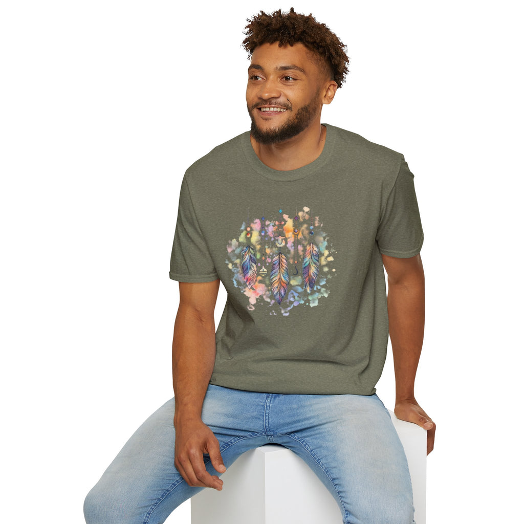 Watercolor Dreamcatcher T-Shirt — Boho Feather Graphic Tee