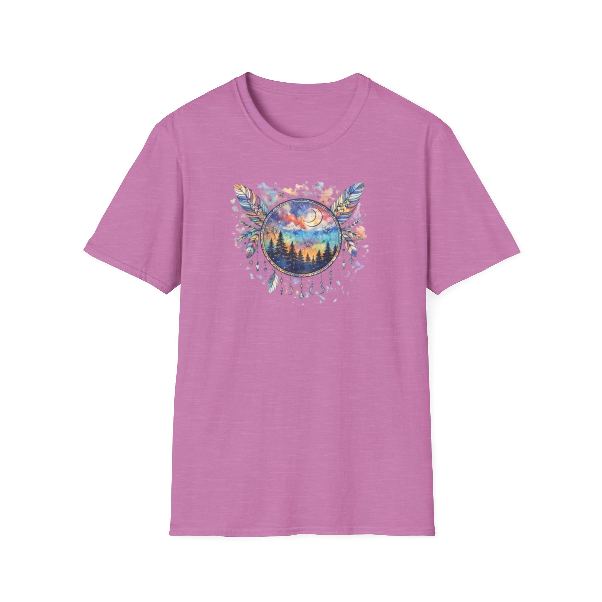 Watercolor Dreamcatcher Sunset T-Shirt — Boho Spiritual Tee