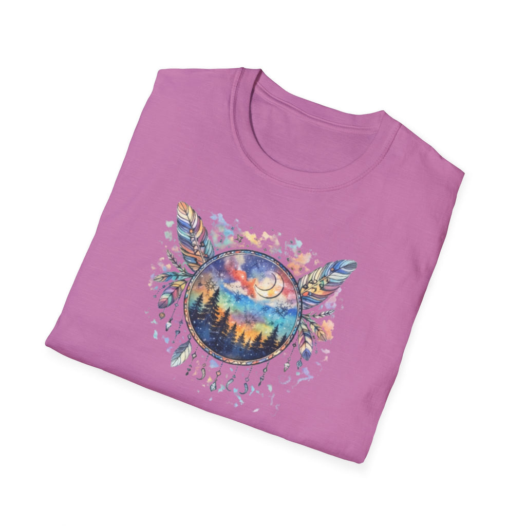 Watercolor Dreamcatcher Sunset T-Shirt — Boho Spiritual Tee
