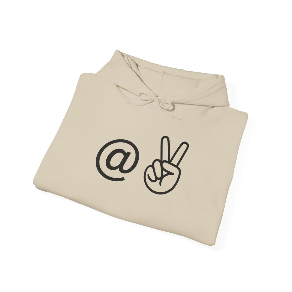 At Peace Minimal Hand Graphic Hoodie — Peaceful Vibes Unisex Hoodie