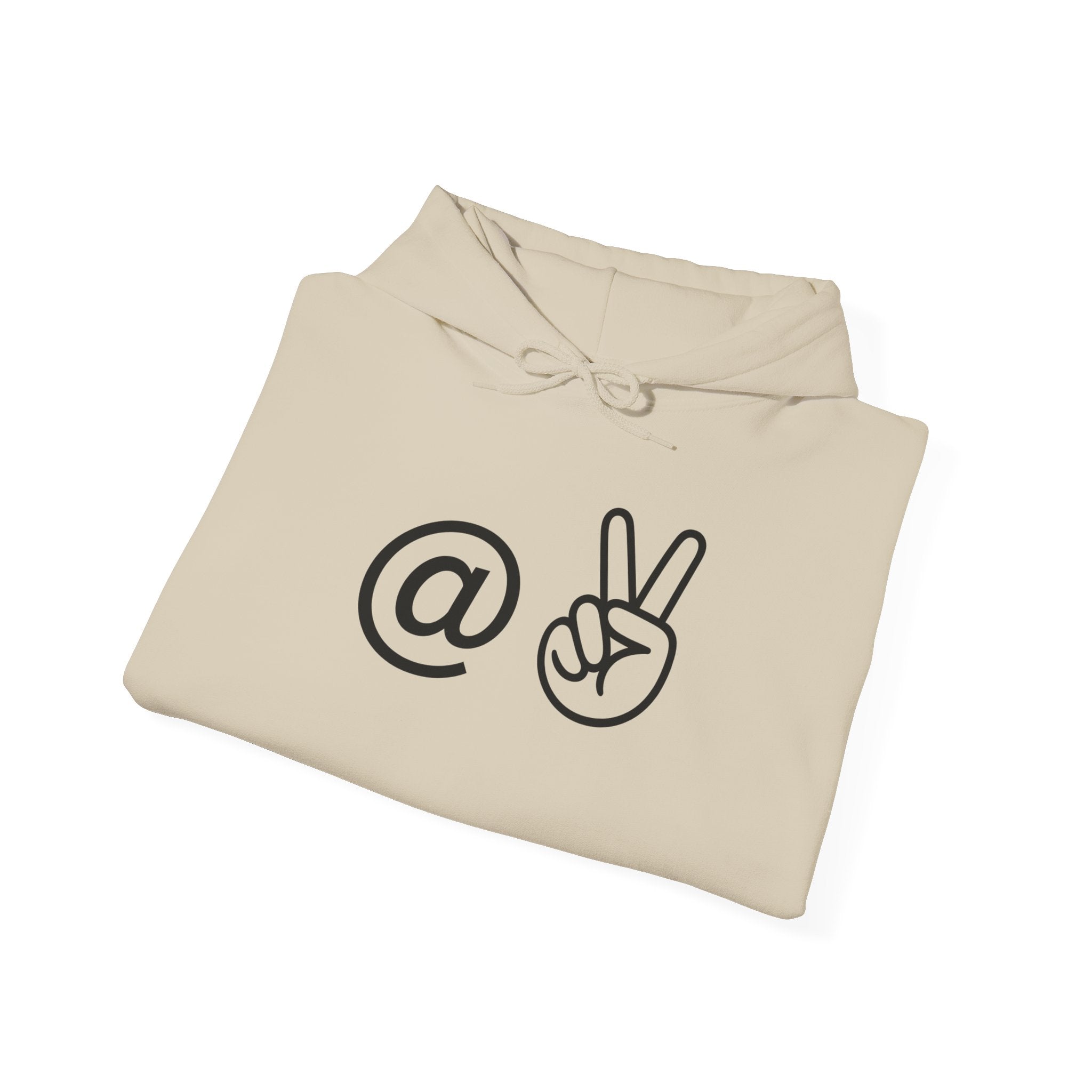At Peace Minimal Hand Graphic Hoodie — Peaceful Vibes Unisex Hoodie