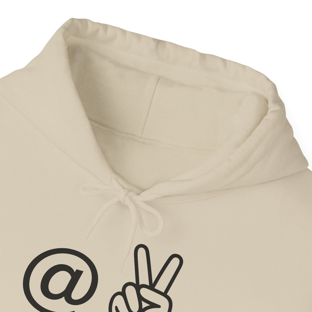 At Peace Minimal Hand Graphic Hoodie — Peaceful Vibes Unisex Hoodie