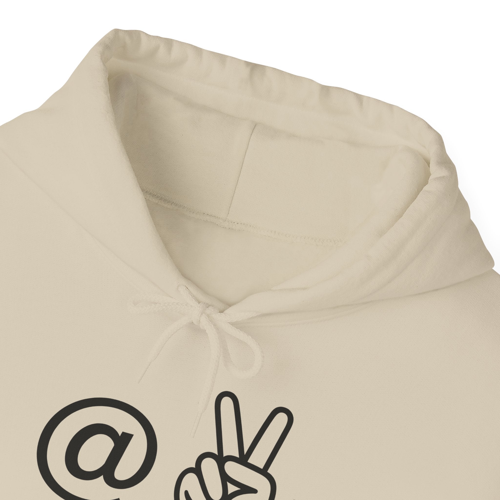 At Peace Minimal Hand Graphic Hoodie — Peaceful Vibes Unisex Hoodie