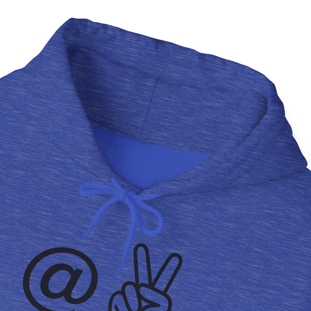 At Peace Minimal Hand Graphic Hoodie — Peaceful Vibes Unisex Hoodie
