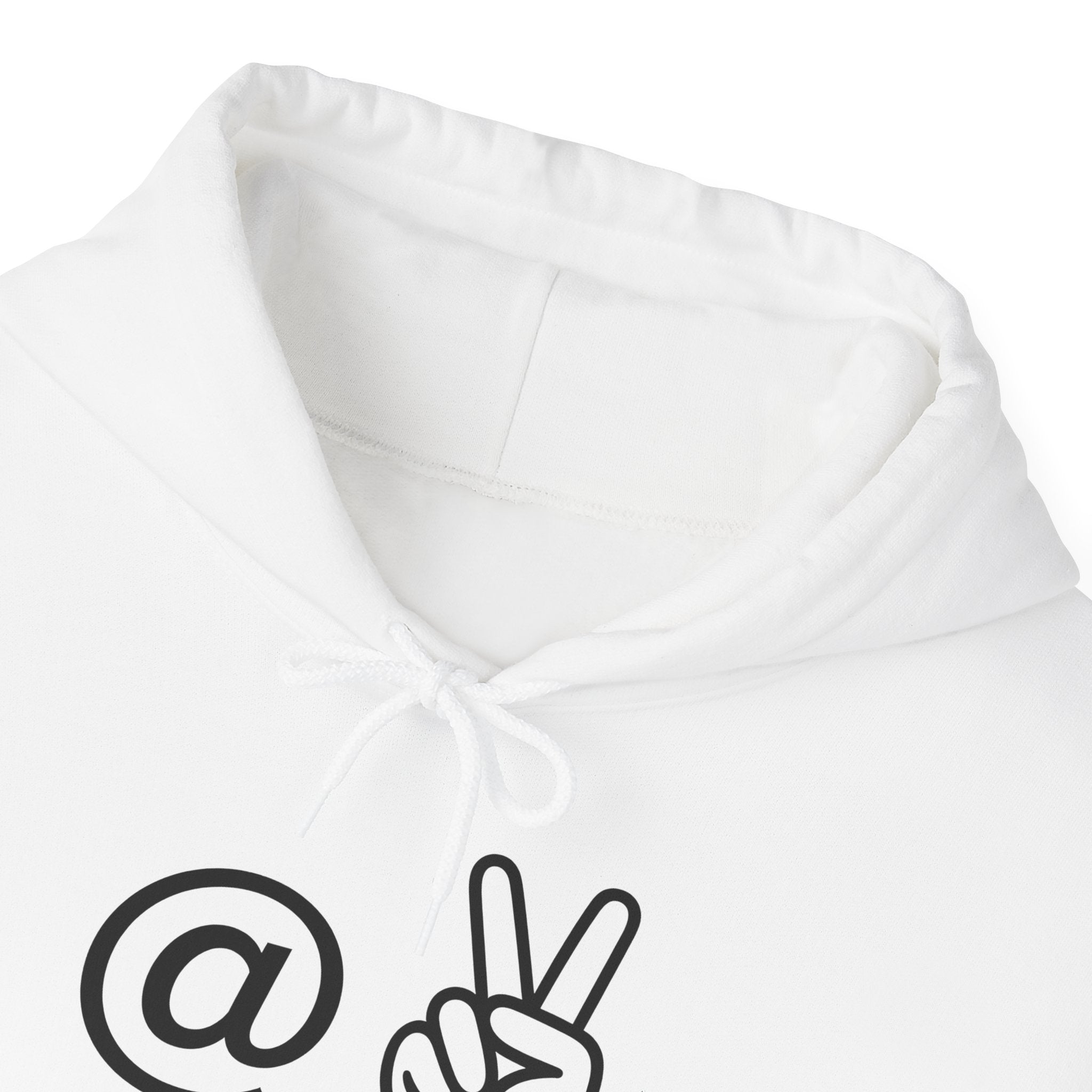 At Peace Minimal Hand Graphic Hoodie — Peaceful Vibes Unisex Hoodie