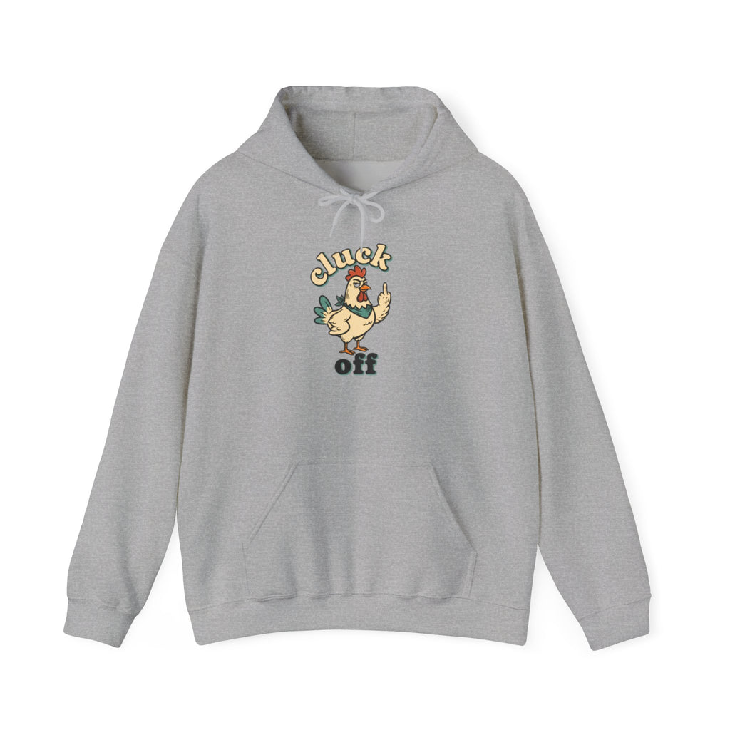 'Cluck Off' Chicken Hoodie – Funny Retro Farm Animal Pullover