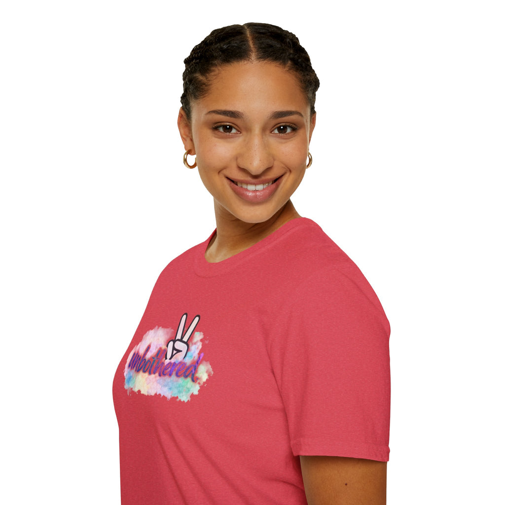 Unbothered Peace Sign T‑Shirt — Colorful Watercolor Graphic Tee