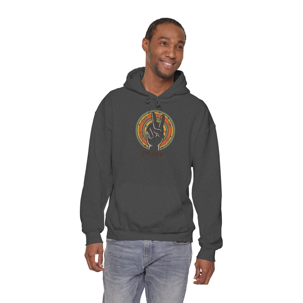 Peace Sign Hoodie — Retro Vibe Peace Hand Graphic Sweatshirt
