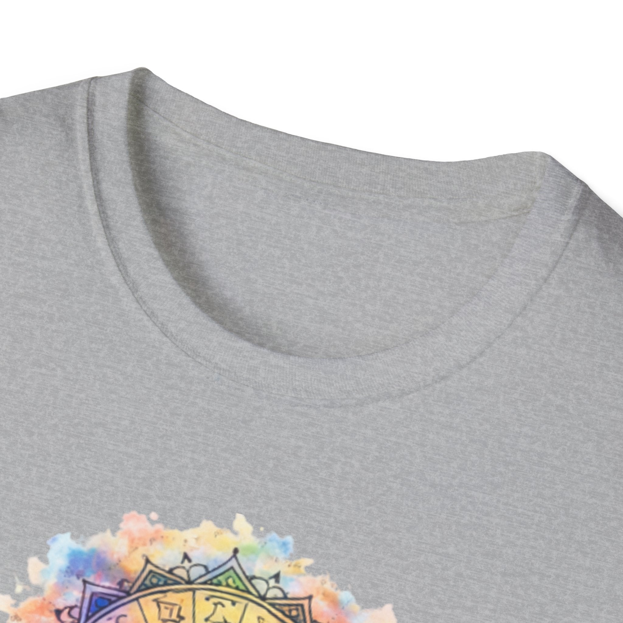 Sun & Moon Zodiac T-Shirt — Watercolor Astrological Mandala Tee