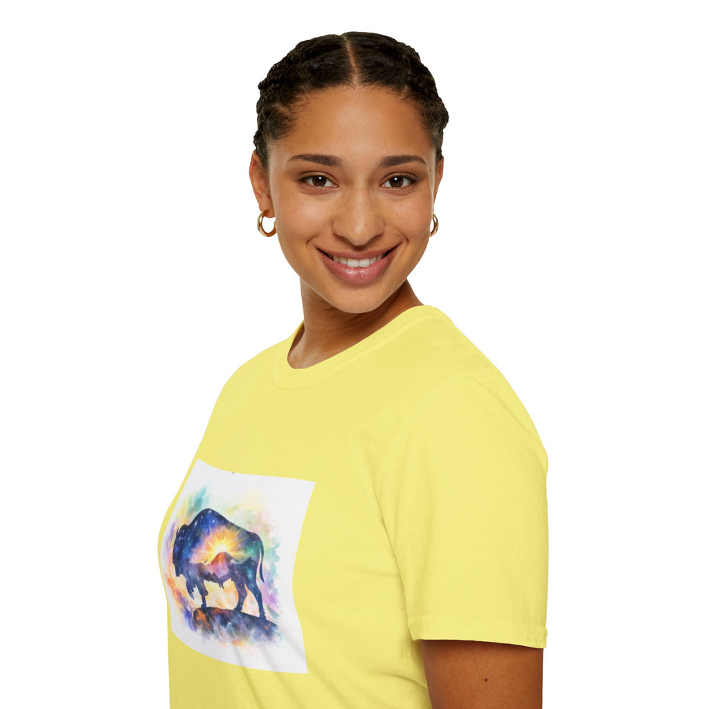 Colorful Watercolor Bison T-Shirt