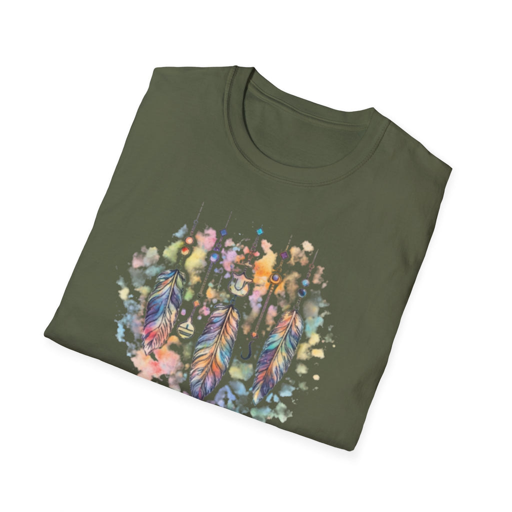 Watercolor Dreamcatcher T-Shirt — Boho Feather Graphic Tee