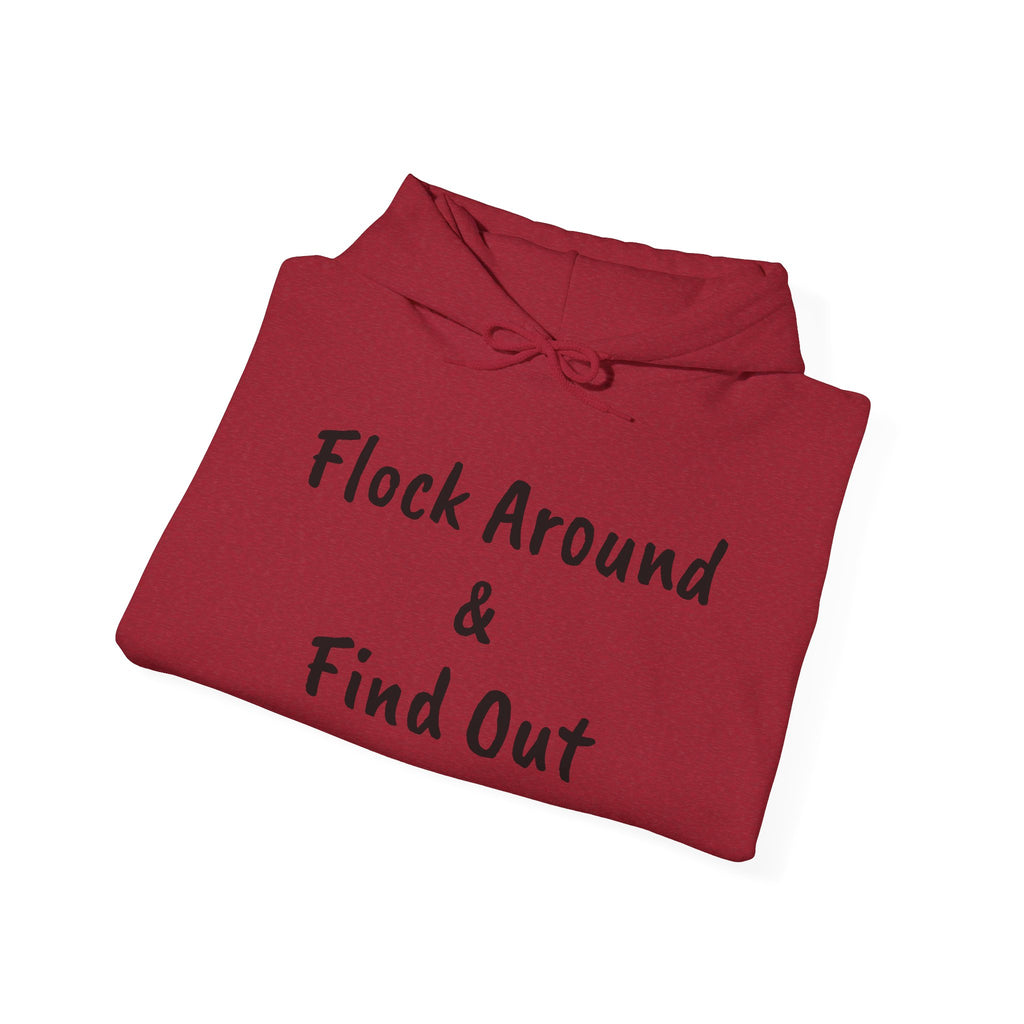 Flock Around & Find Out Hoodie | Funny Typography Pullover
