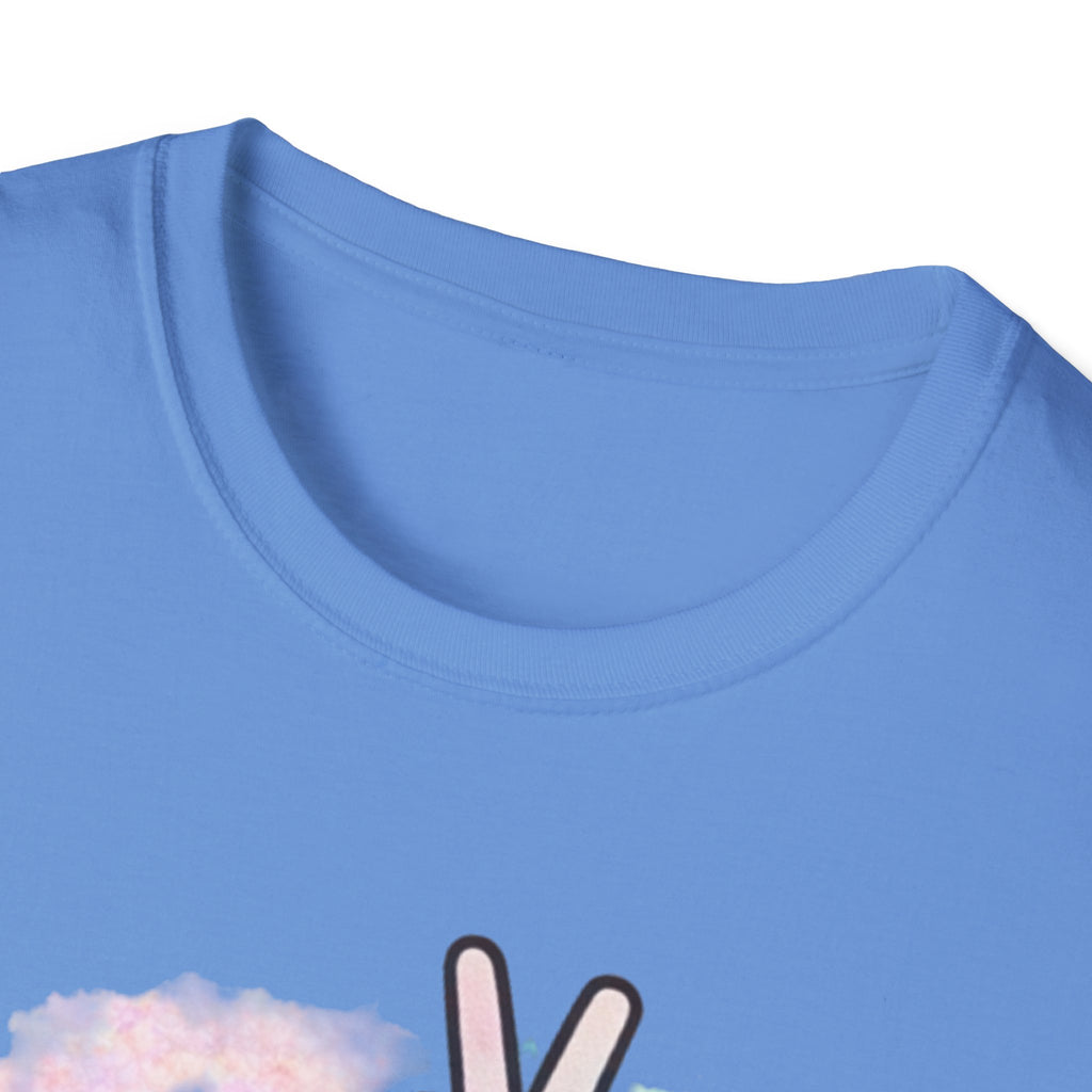 Unbothered Peace Sign T‑Shirt — Colorful Watercolor Graphic Tee