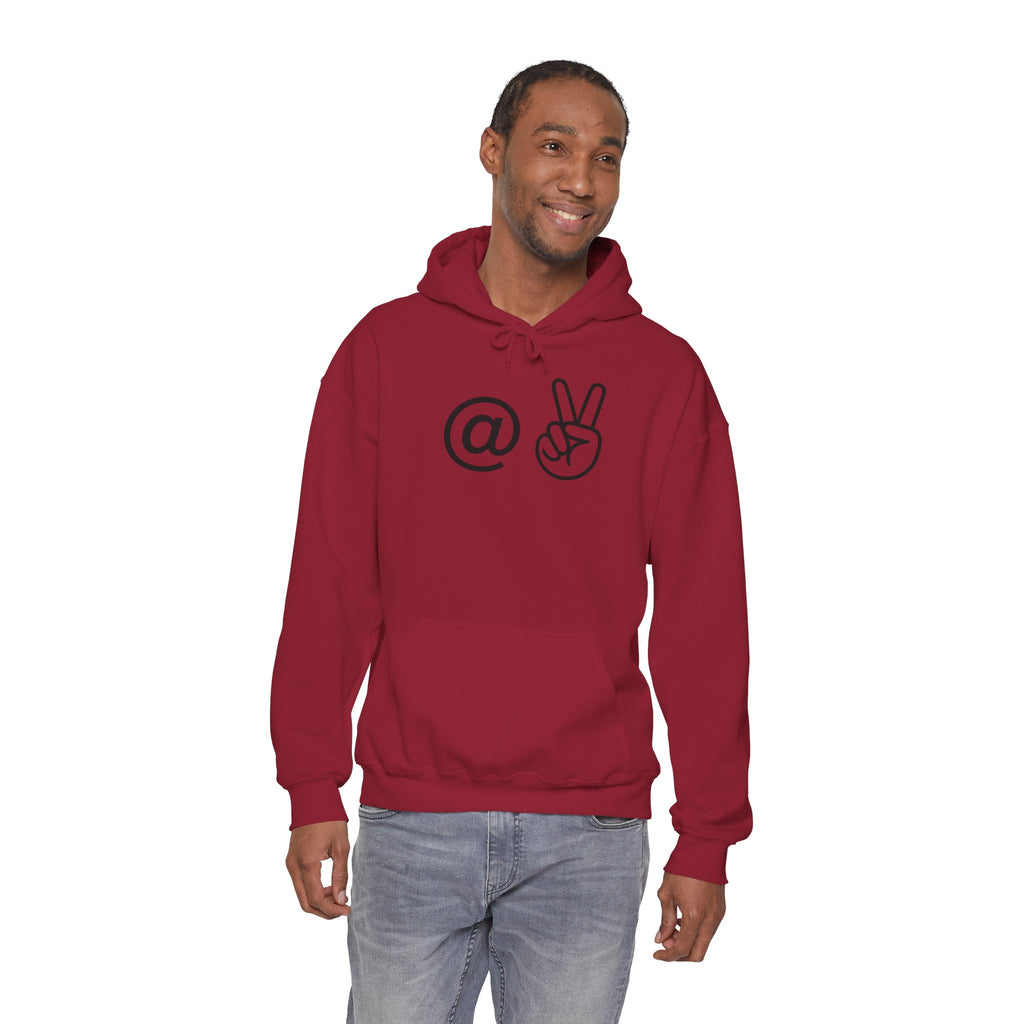 At Peace Minimal Hand Graphic Hoodie — Peaceful Vibes Unisex Hoodie