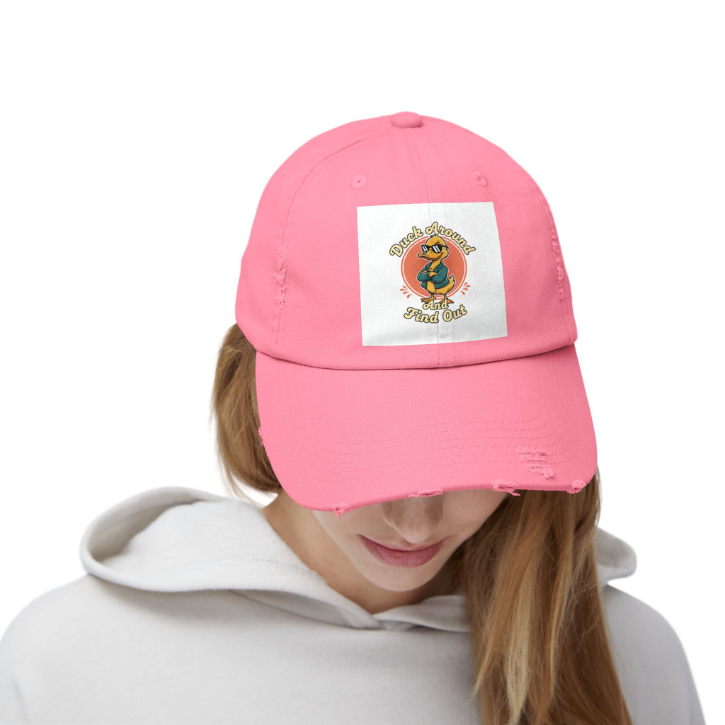 Duck Around and Find Out — Vintage Cartoon Distressed Cap
