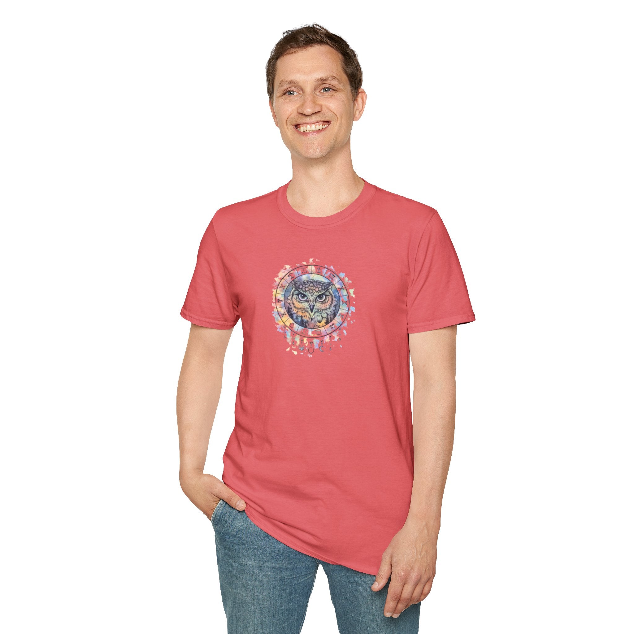Watercolor Owl Mandala Spiritual T-Shirt Unisex