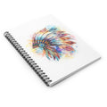 Watercolor Feather Headdress Spiral Notebook — Ruled Journal for Artists & Writers