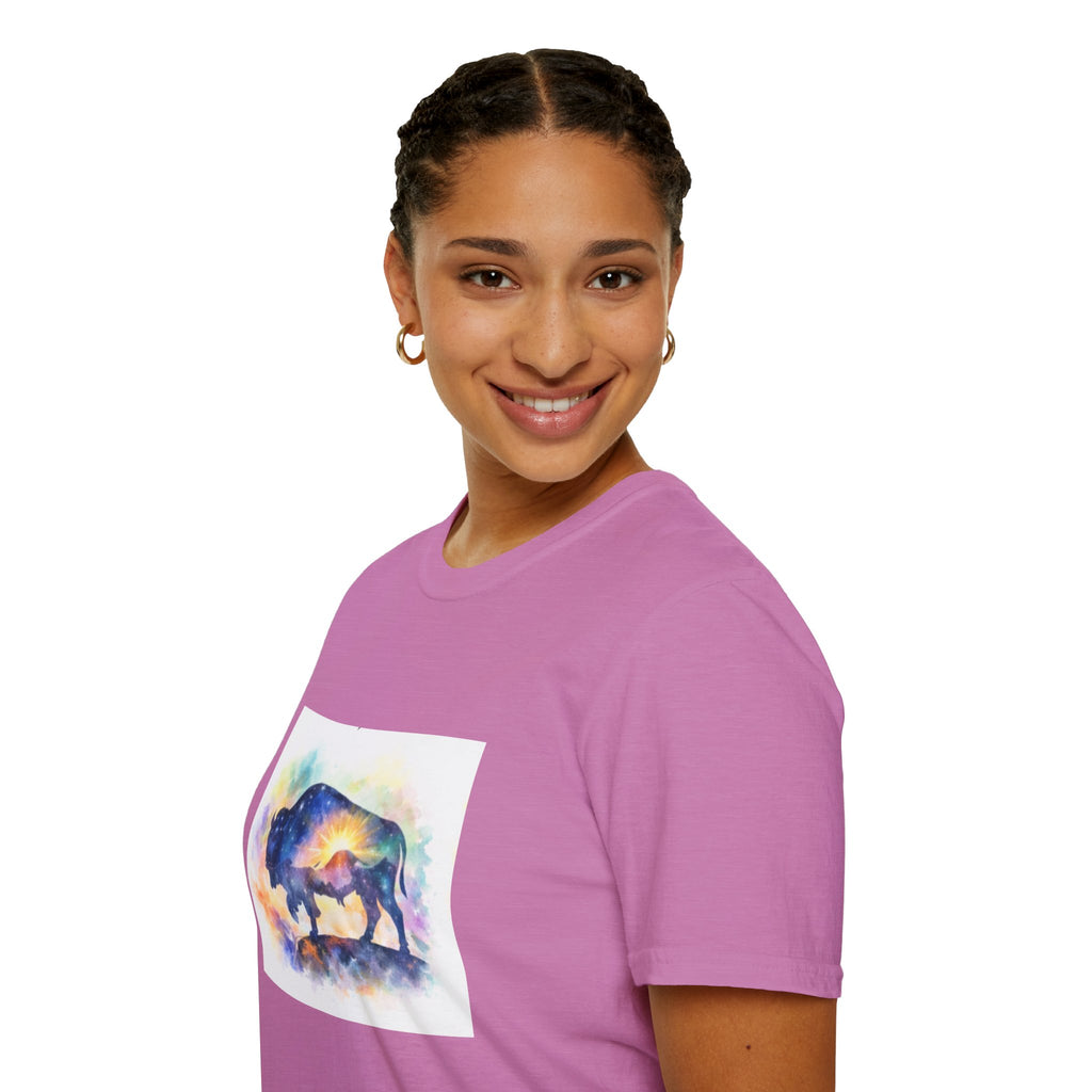 Colorful Watercolor Bison T-Shirt