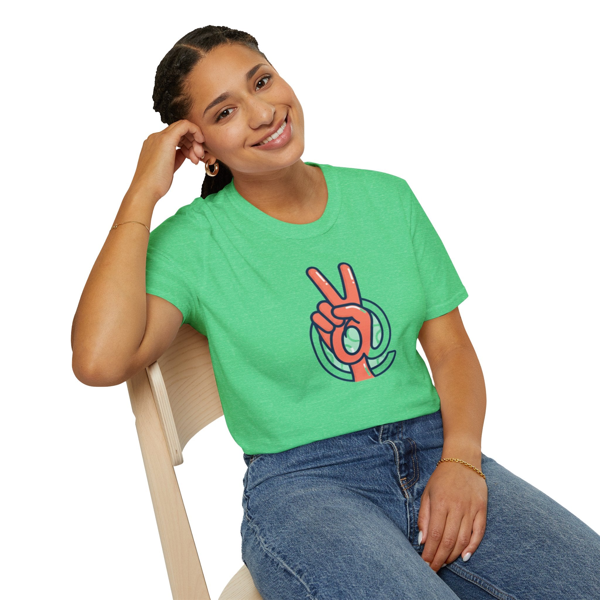 Peace Sign Hand T-Shirt | Retro Vibes, Minimal Graphic