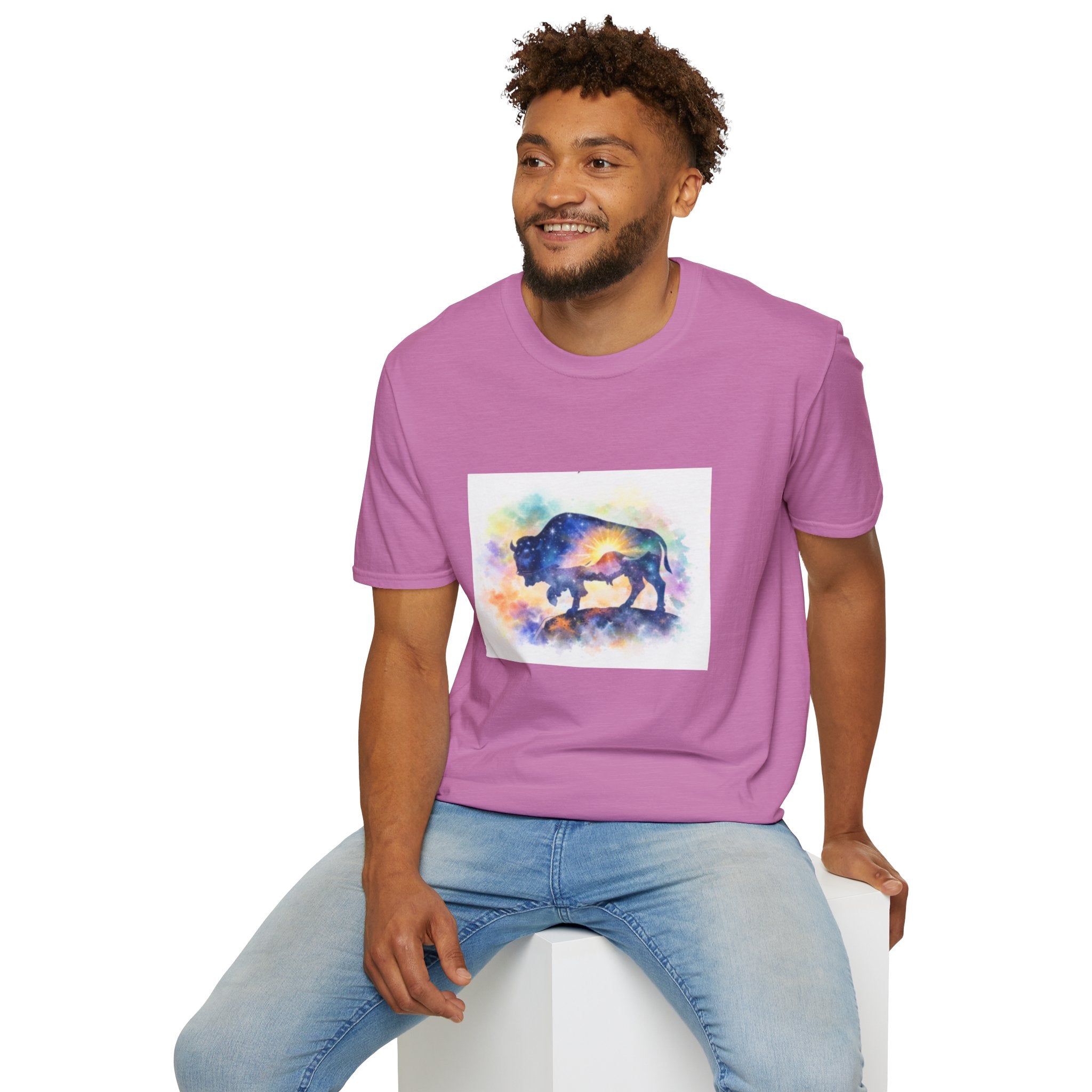 Colorful Watercolor Bison T-Shirt