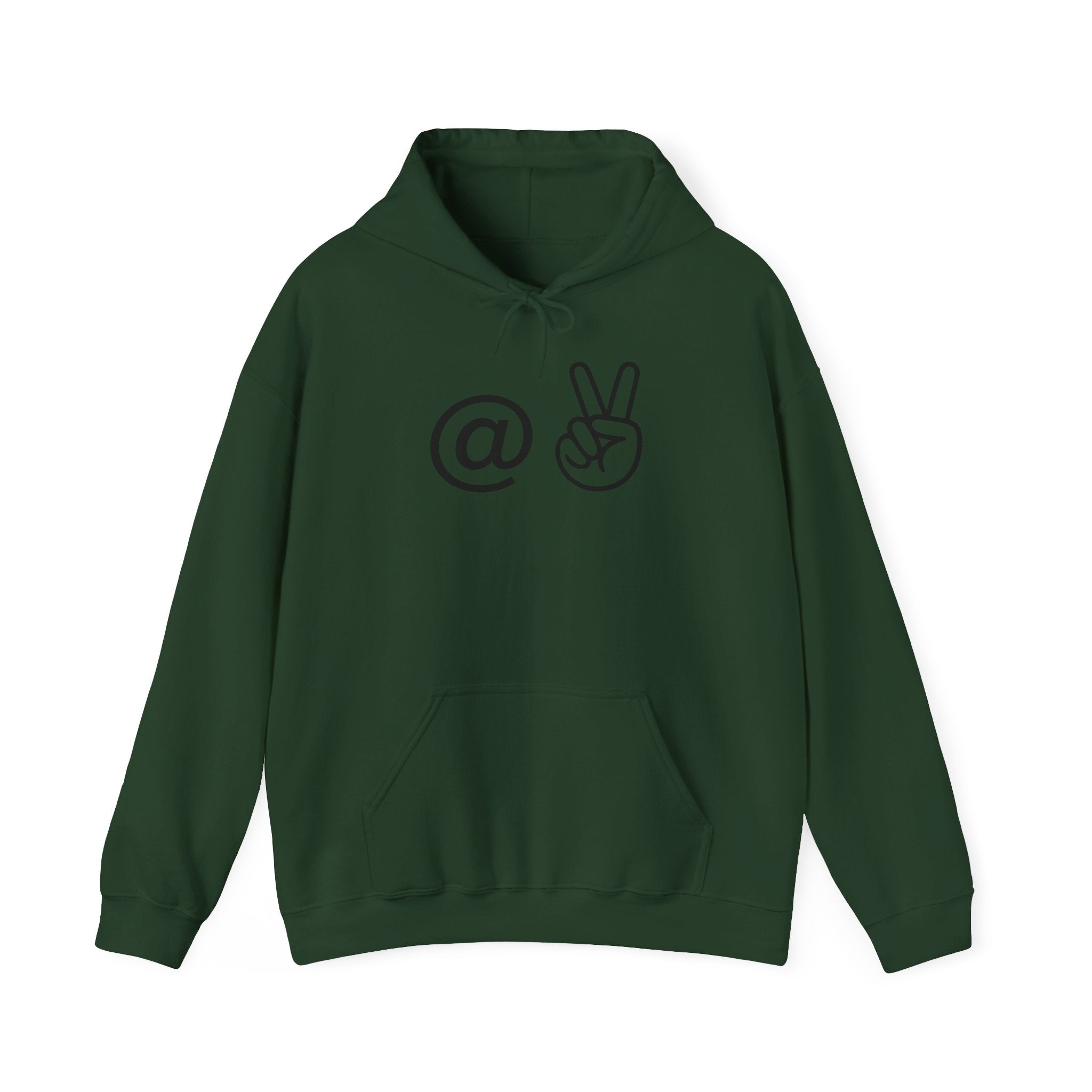 At Peace Minimal Hand Graphic Hoodie — Peaceful Vibes Unisex Hoodie