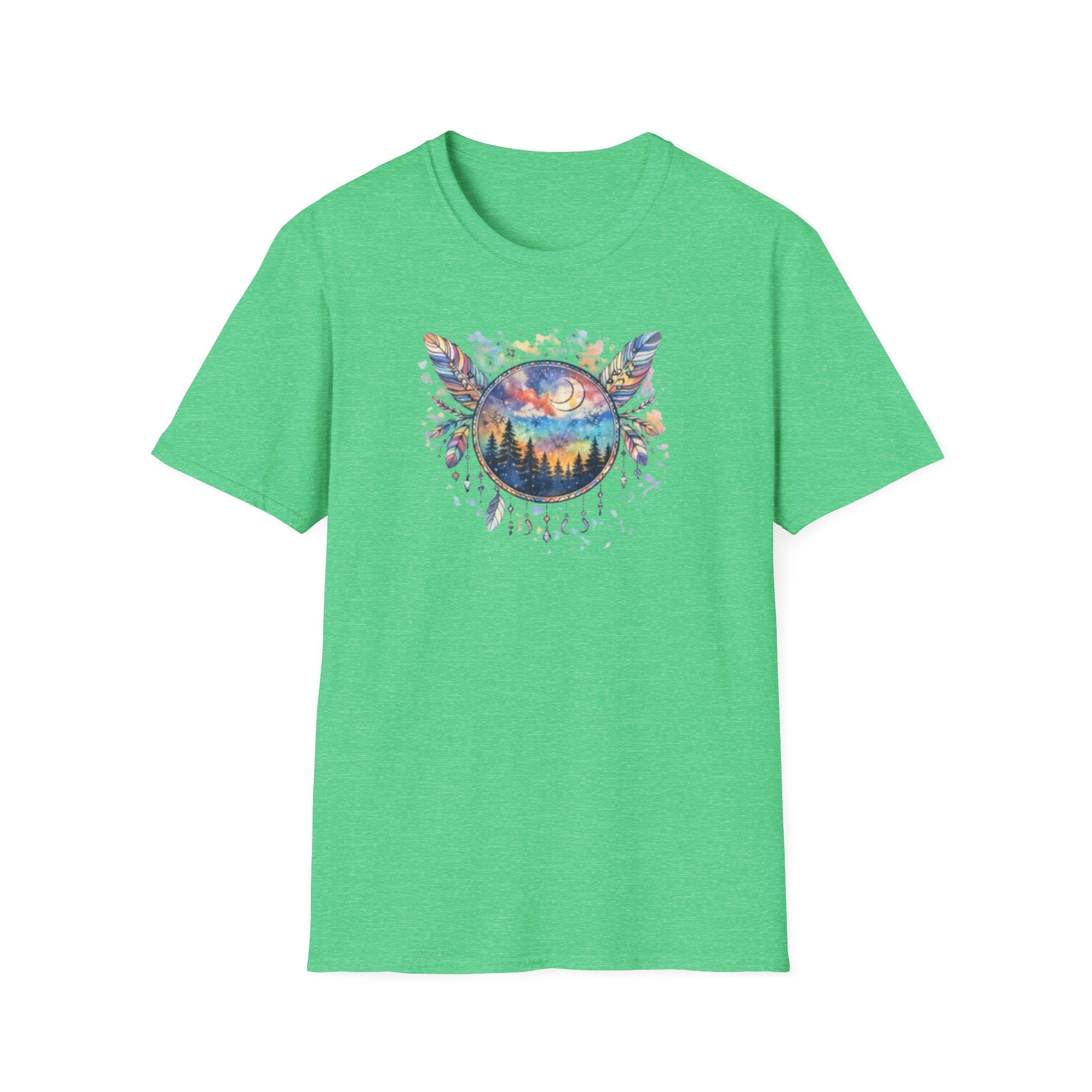 Watercolor Dreamcatcher Sunset T-Shirt — Boho Spiritual Tee