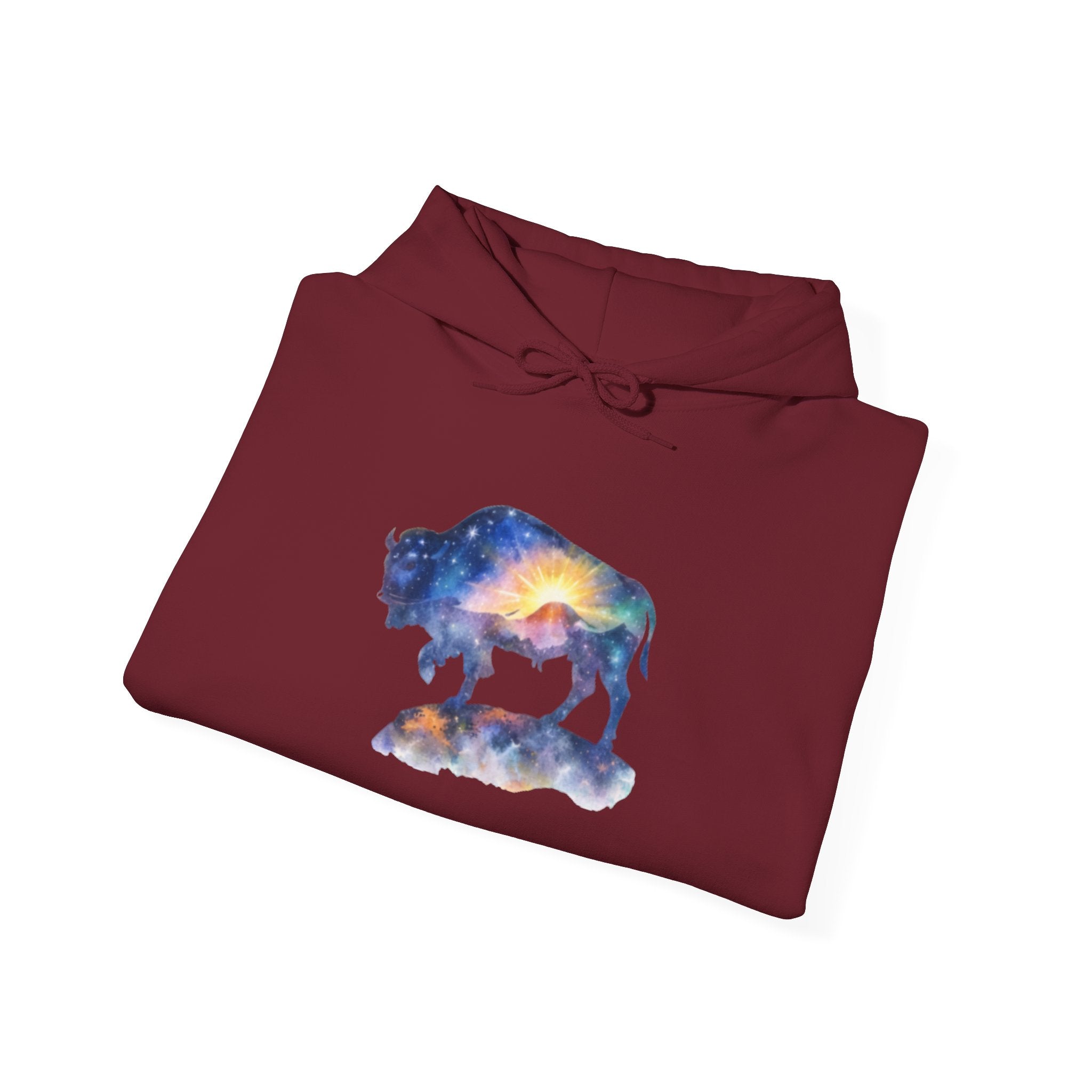 Colorful Bison Graphic Pullover