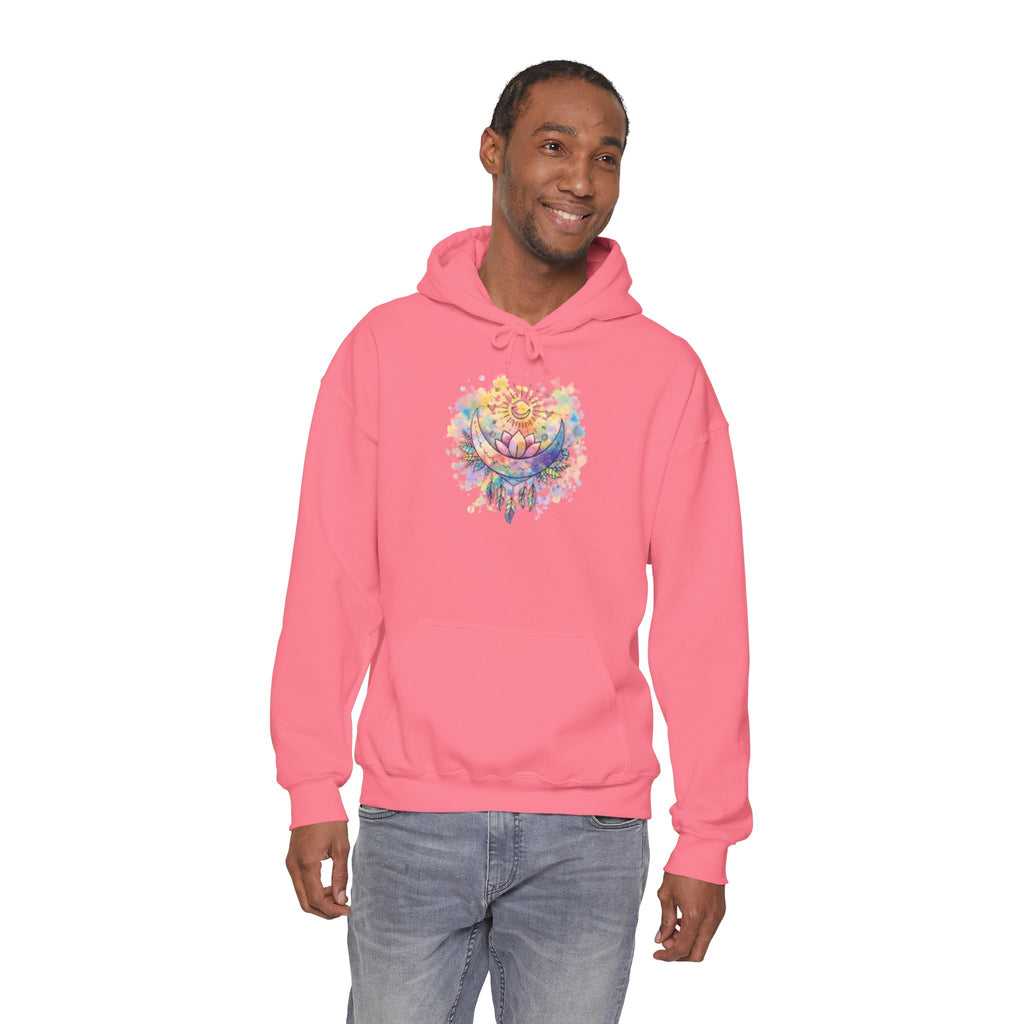 Lotus Watercolor Hoodie – Boho Spiritual Yoga Sweatshirt