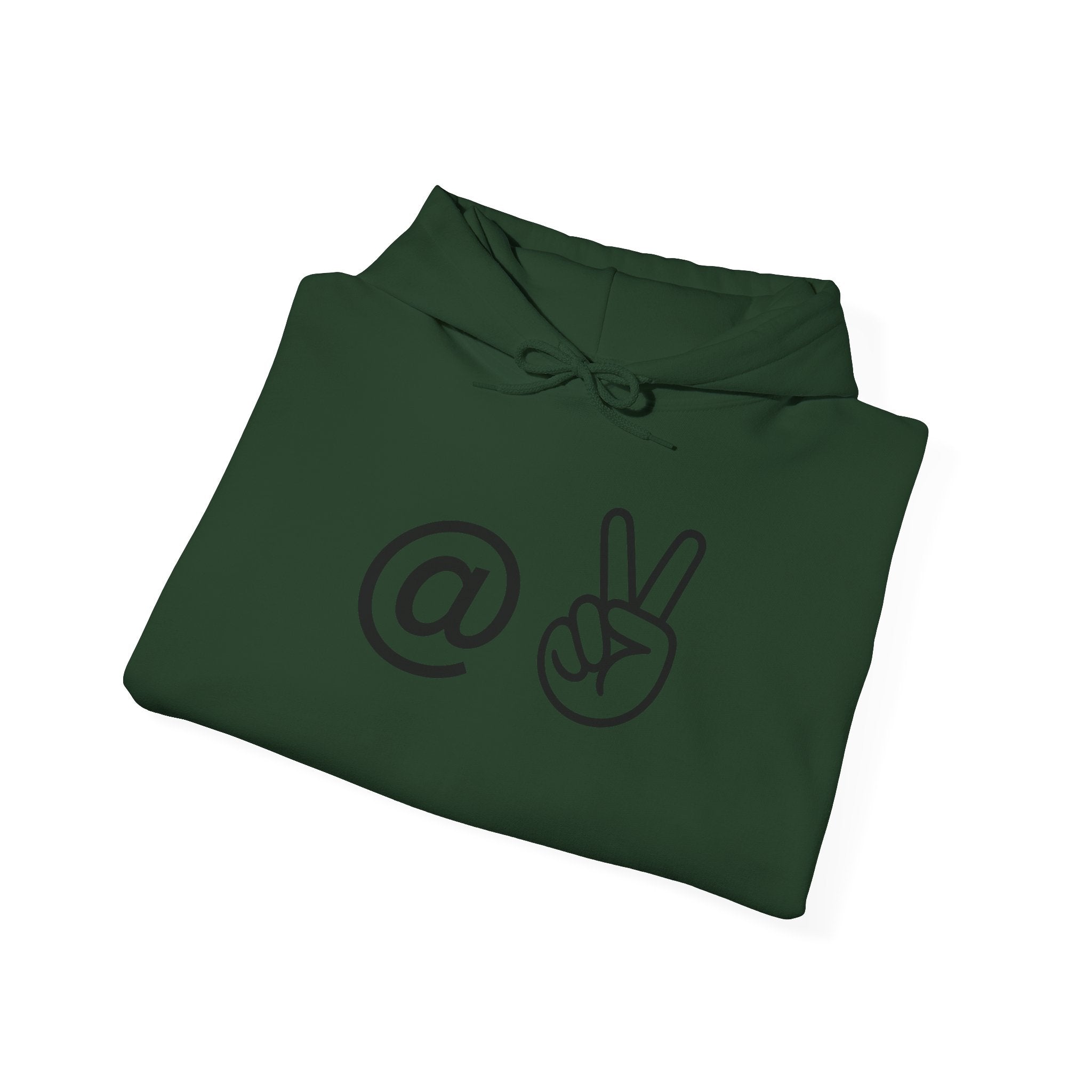 At Peace Minimal Hand Graphic Hoodie — Peaceful Vibes Unisex Hoodie