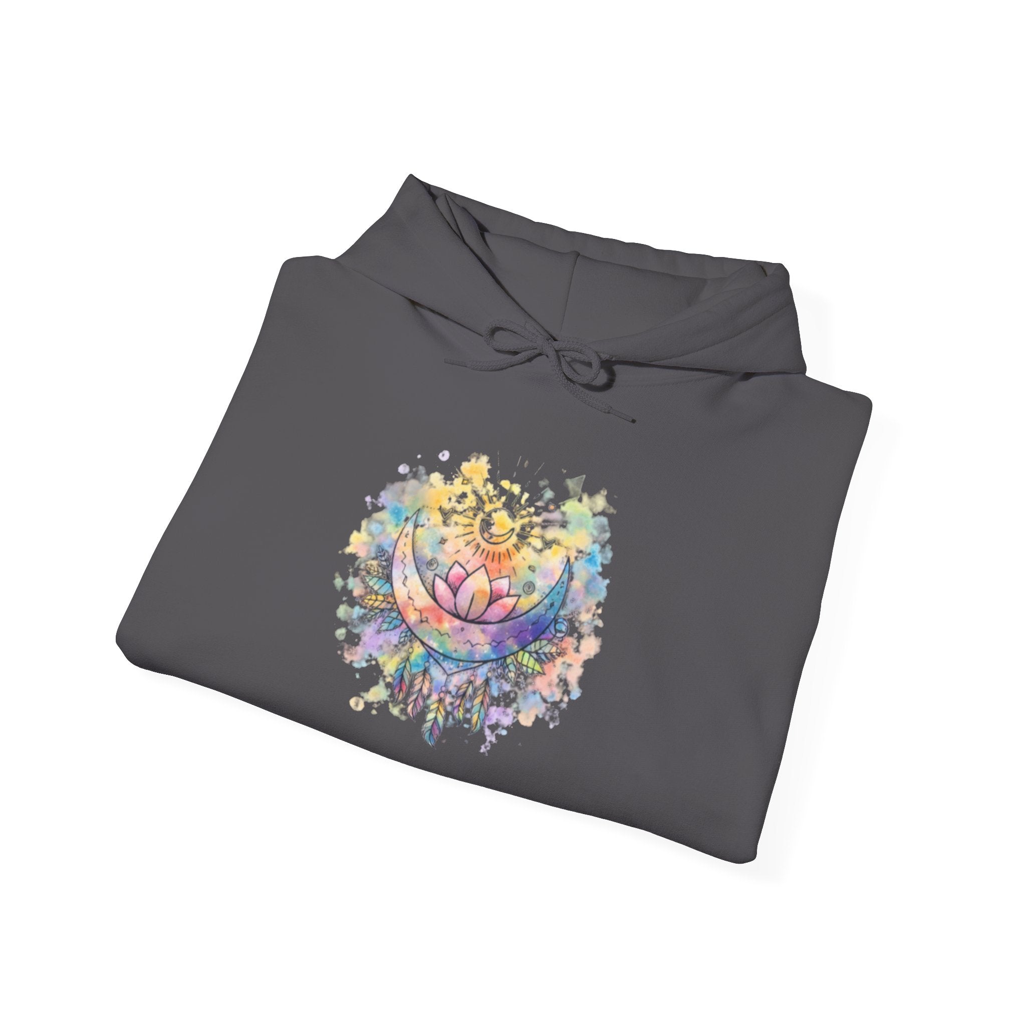 Lotus Watercolor Hoodie – Boho Spiritual Yoga Sweatshirt