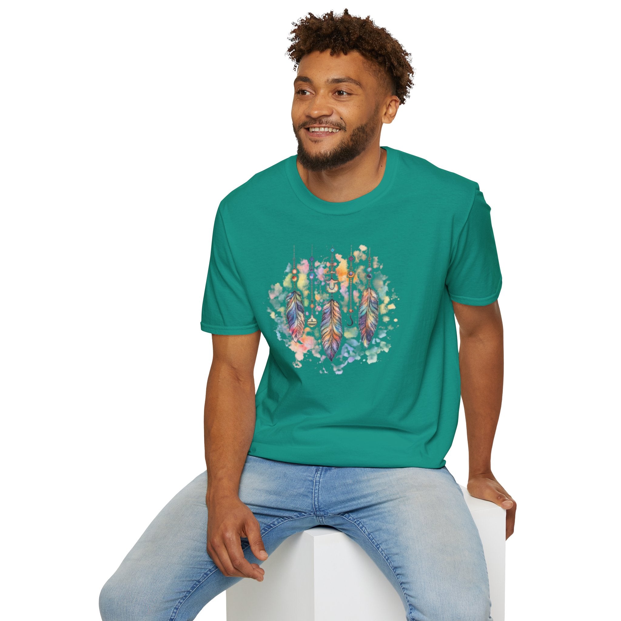 Watercolor Dreamcatcher T-Shirt — Boho Feather Graphic Tee