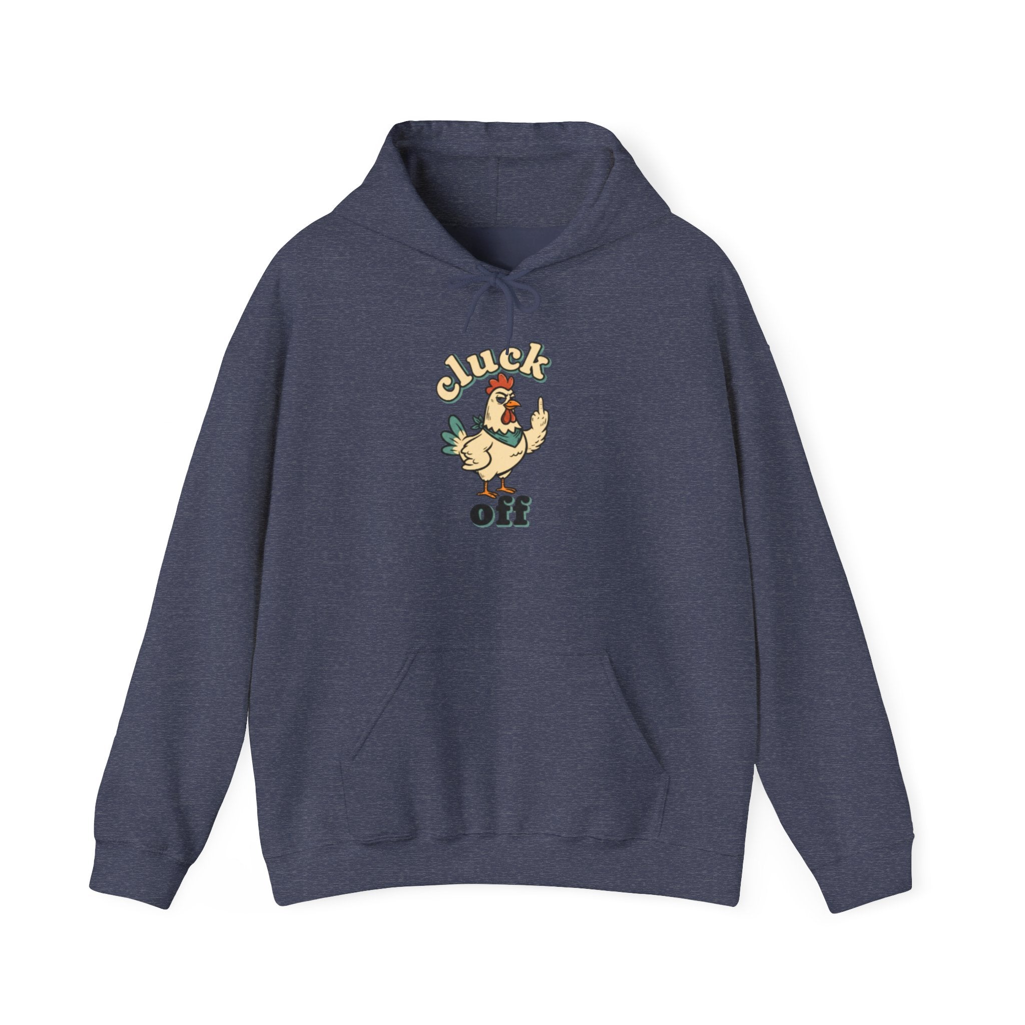 'Cluck Off' Chicken Hoodie – Funny Retro Farm Animal Pullover