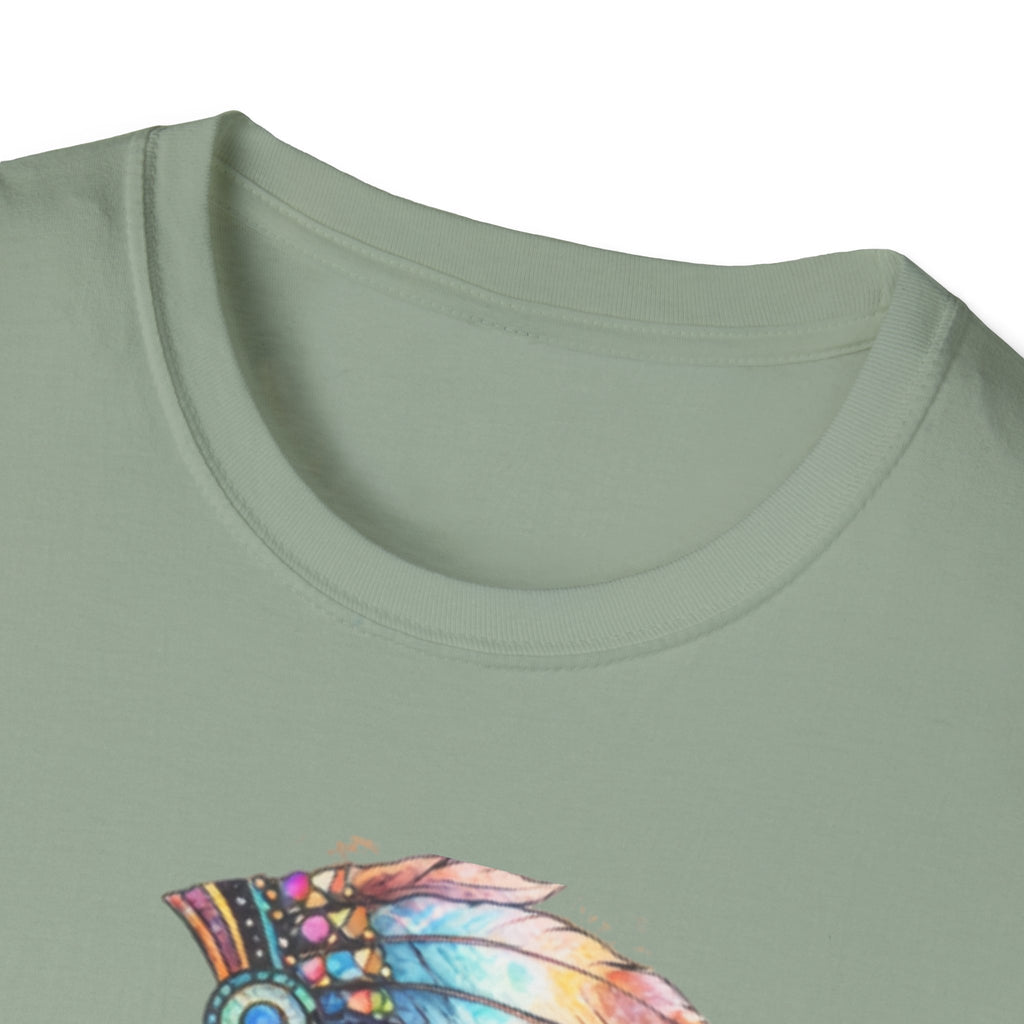 Native American Watercolor Headdress T-Shirt