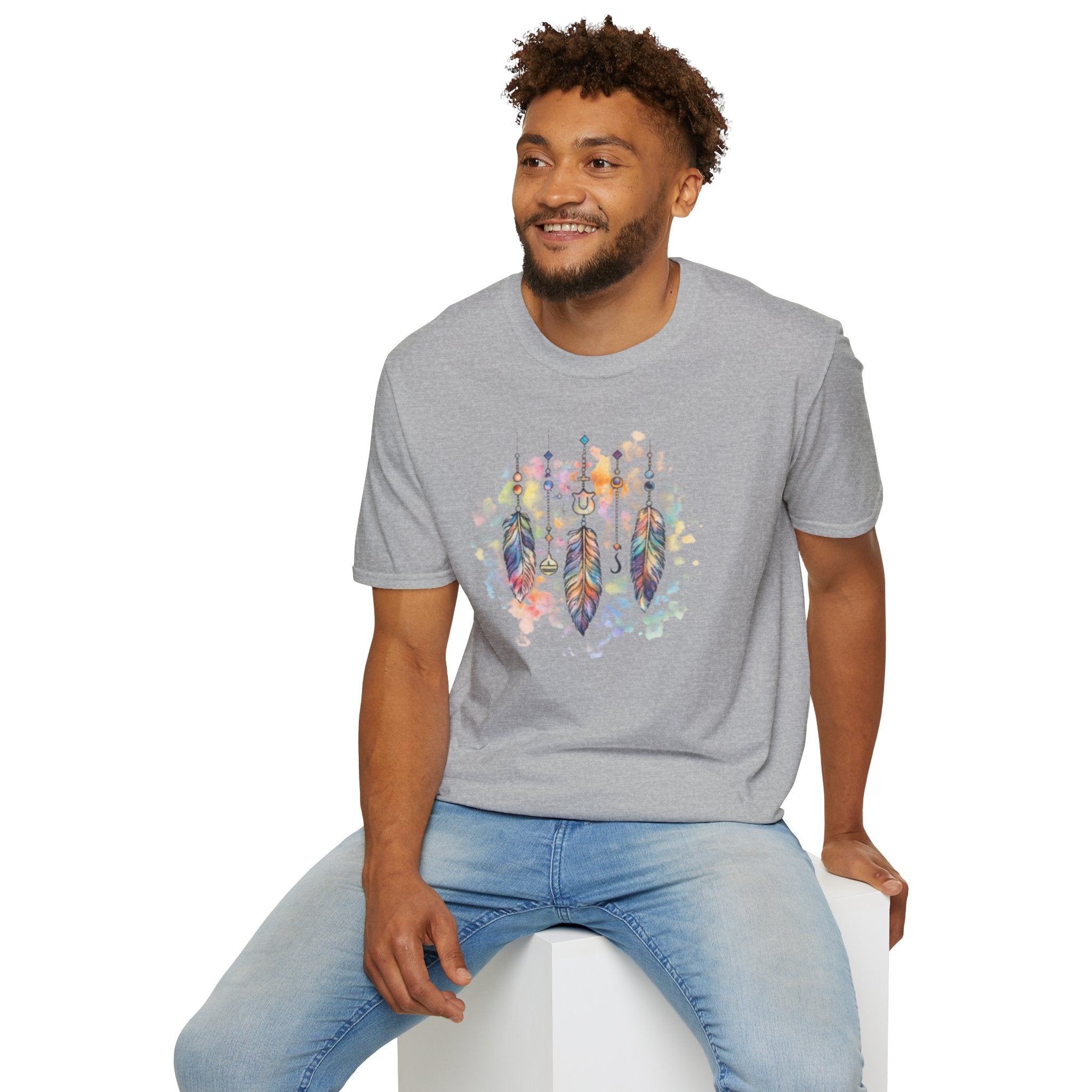 Watercolor Dreamcatcher T-Shirt — Boho Feather Graphic Tee