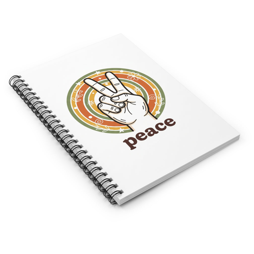 Peace Sign Spiral Notebook — Retro Vibes