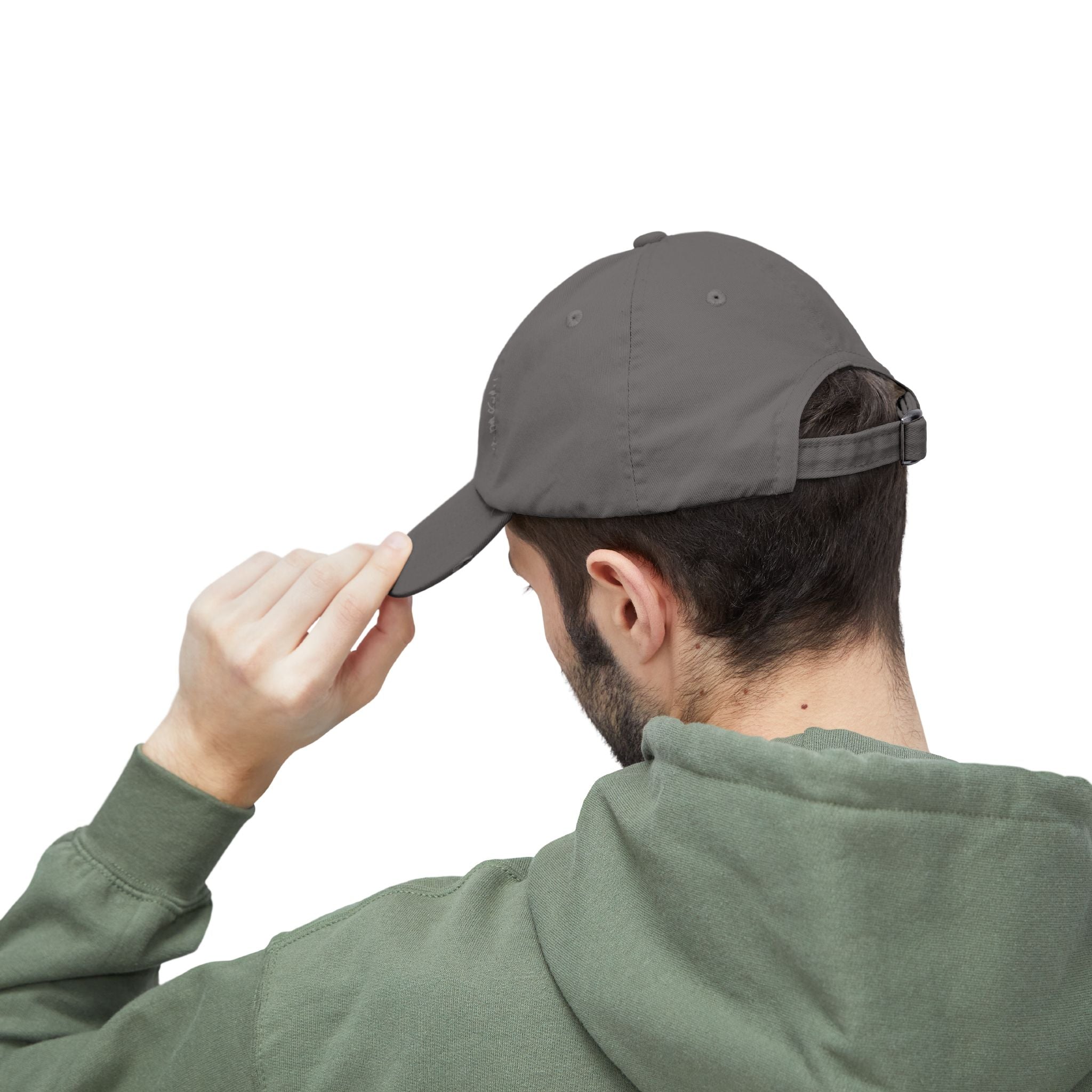 Distressed Embroidered "@ Peace" Cap