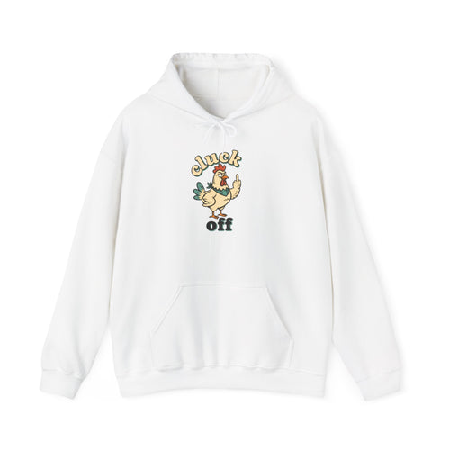 'Cluck Off' Chicken Hoodie – Funny Retro Farm Animal Pullover