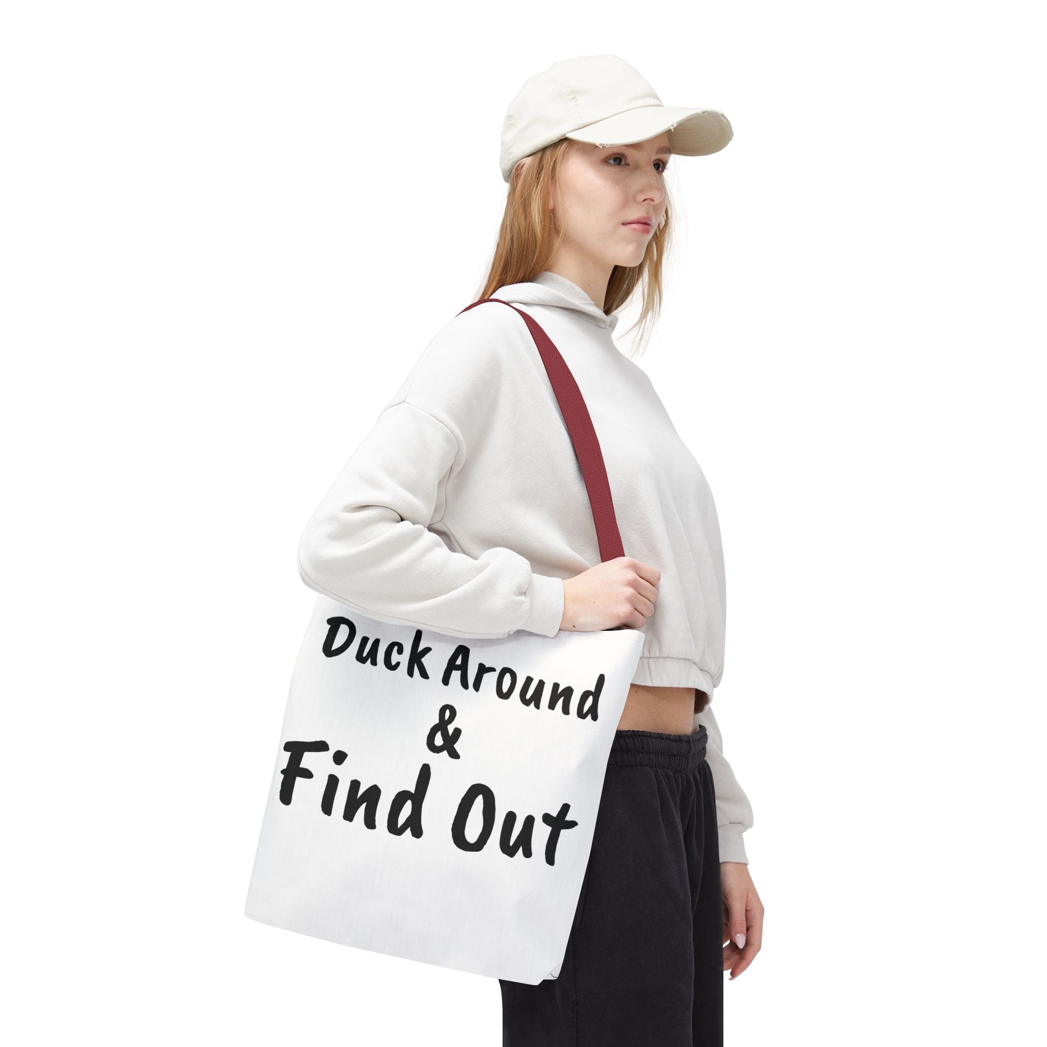 Duck Around Find Out Hoodie | Funny Phrase Pullover Sweatshirt