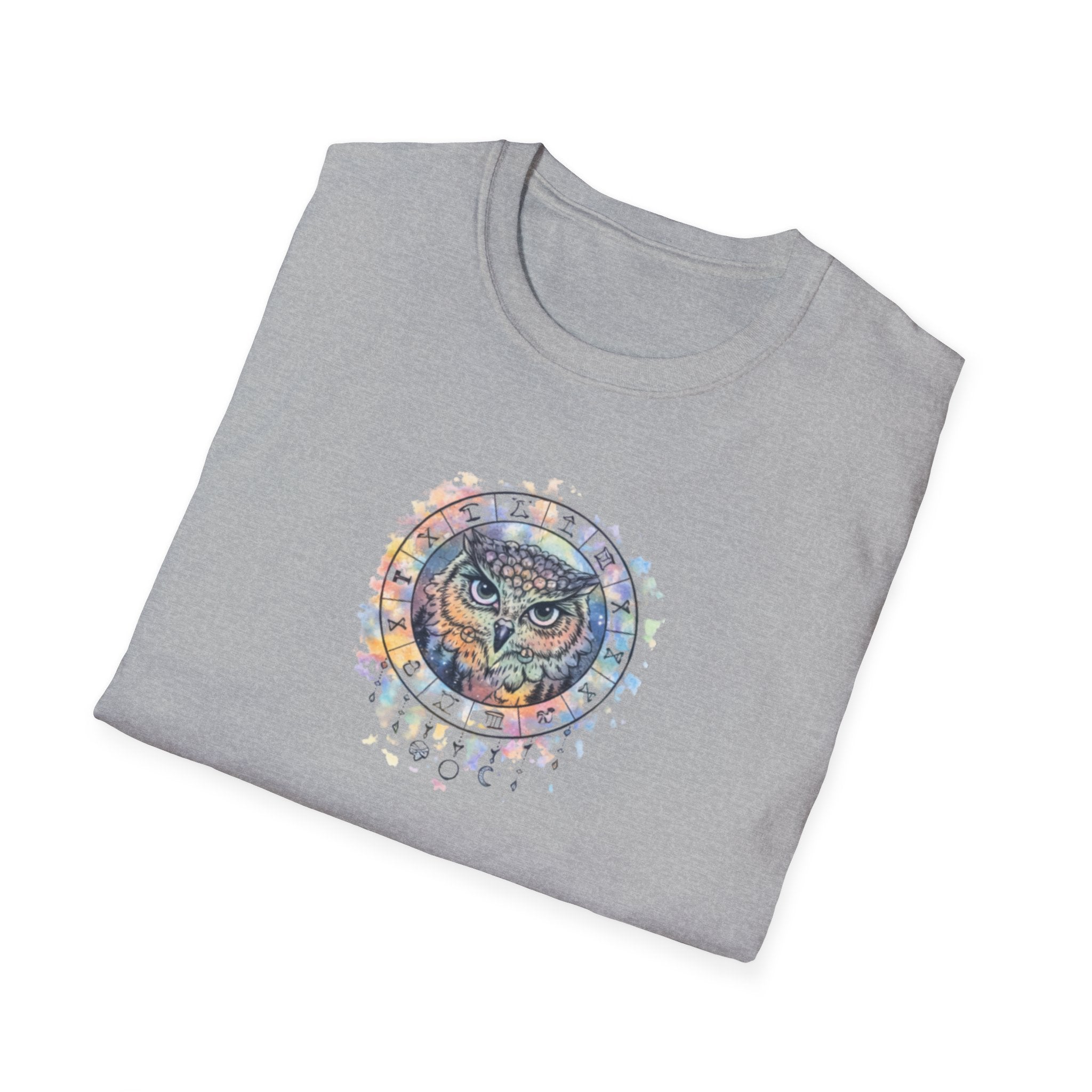 Watercolor Owl Mandala Spiritual T-Shirt Unisex
