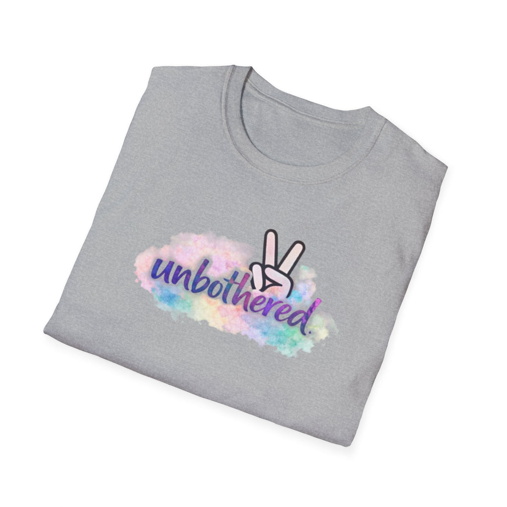 Unbothered Peace Sign T‑Shirt — Colorful Watercolor Graphic Tee