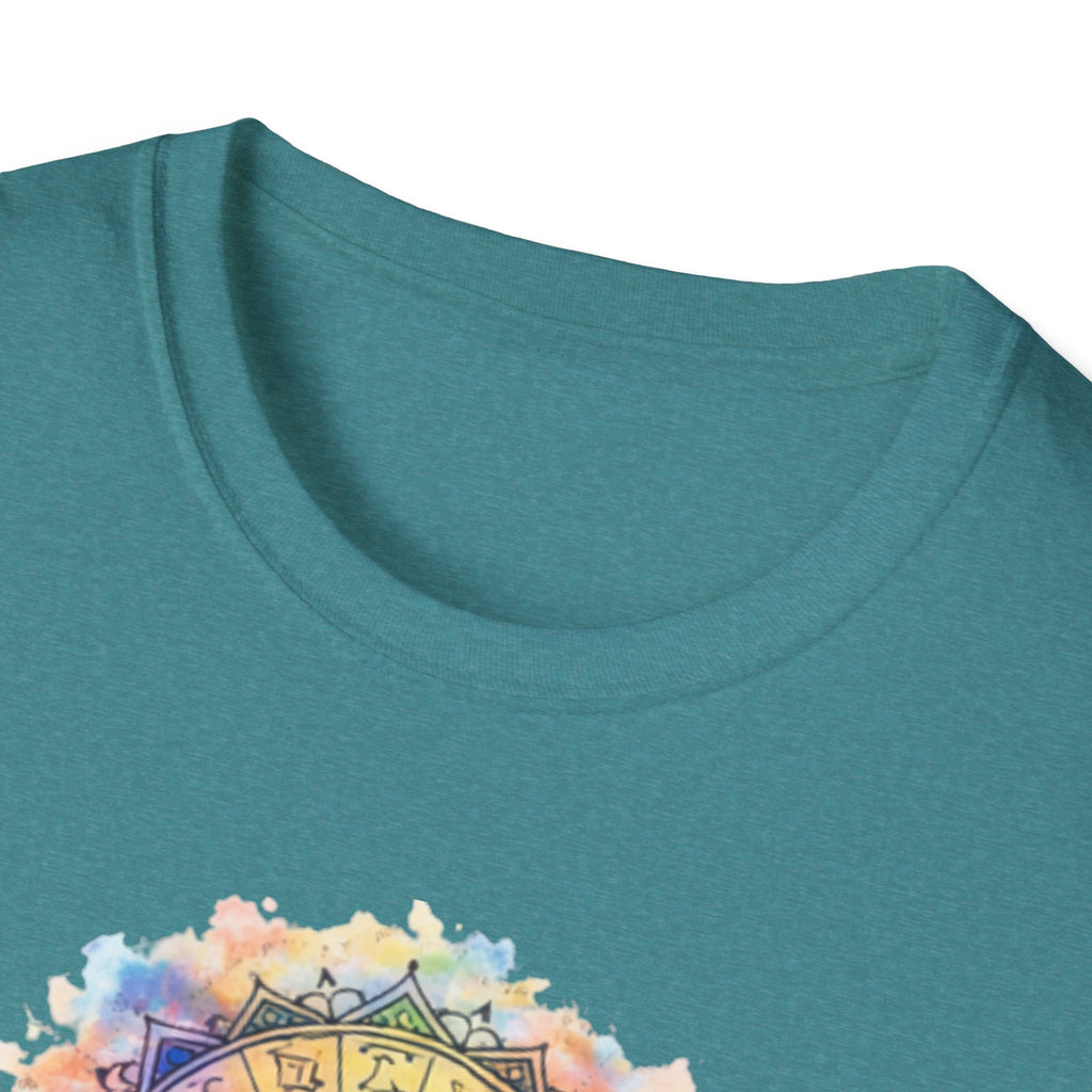 Sun & Moon Zodiac T-Shirt — Watercolor Astrological Mandala Tee