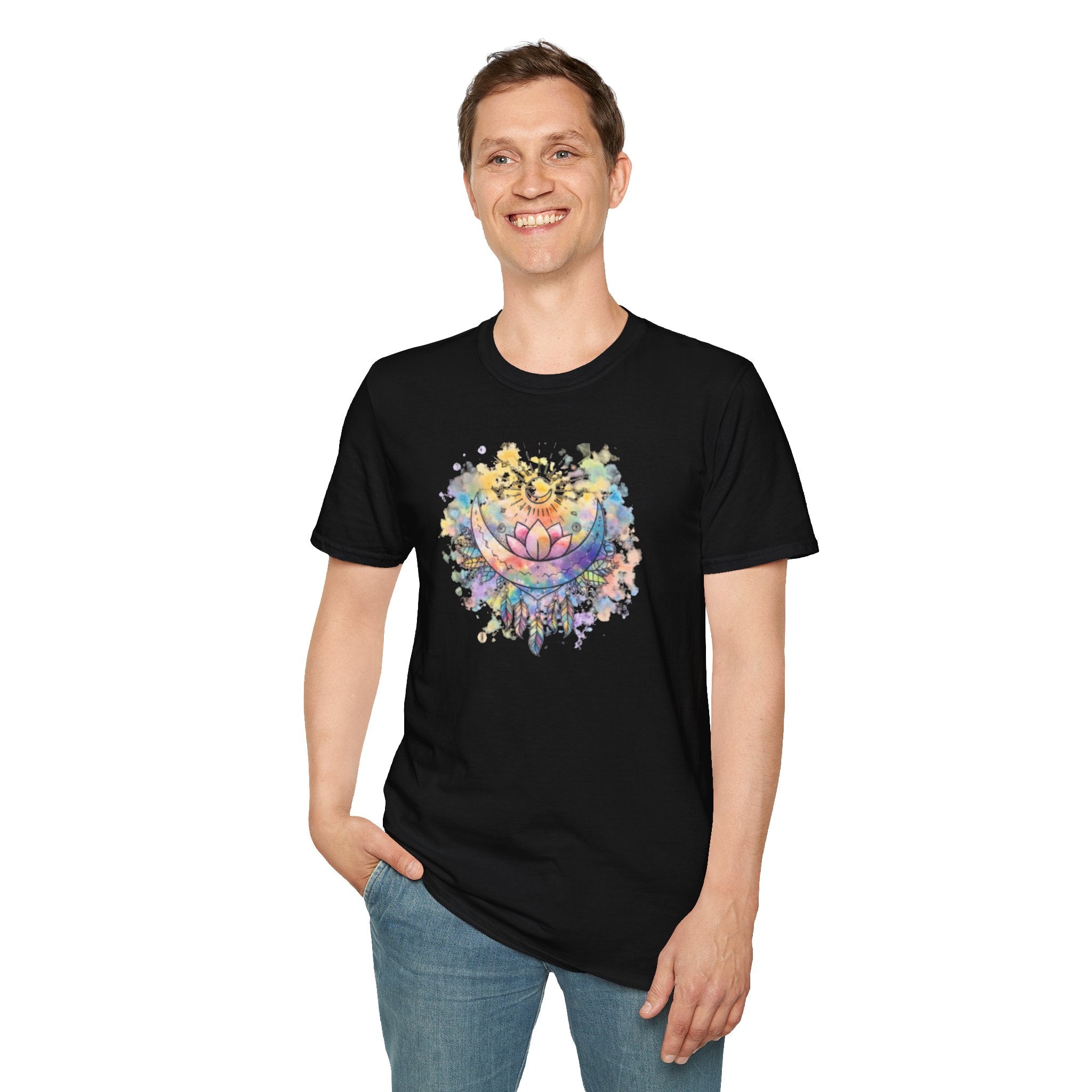 Lotus Dreamcatcher Watercolor T-Shirt — Sun & Feather Spiritual Tee