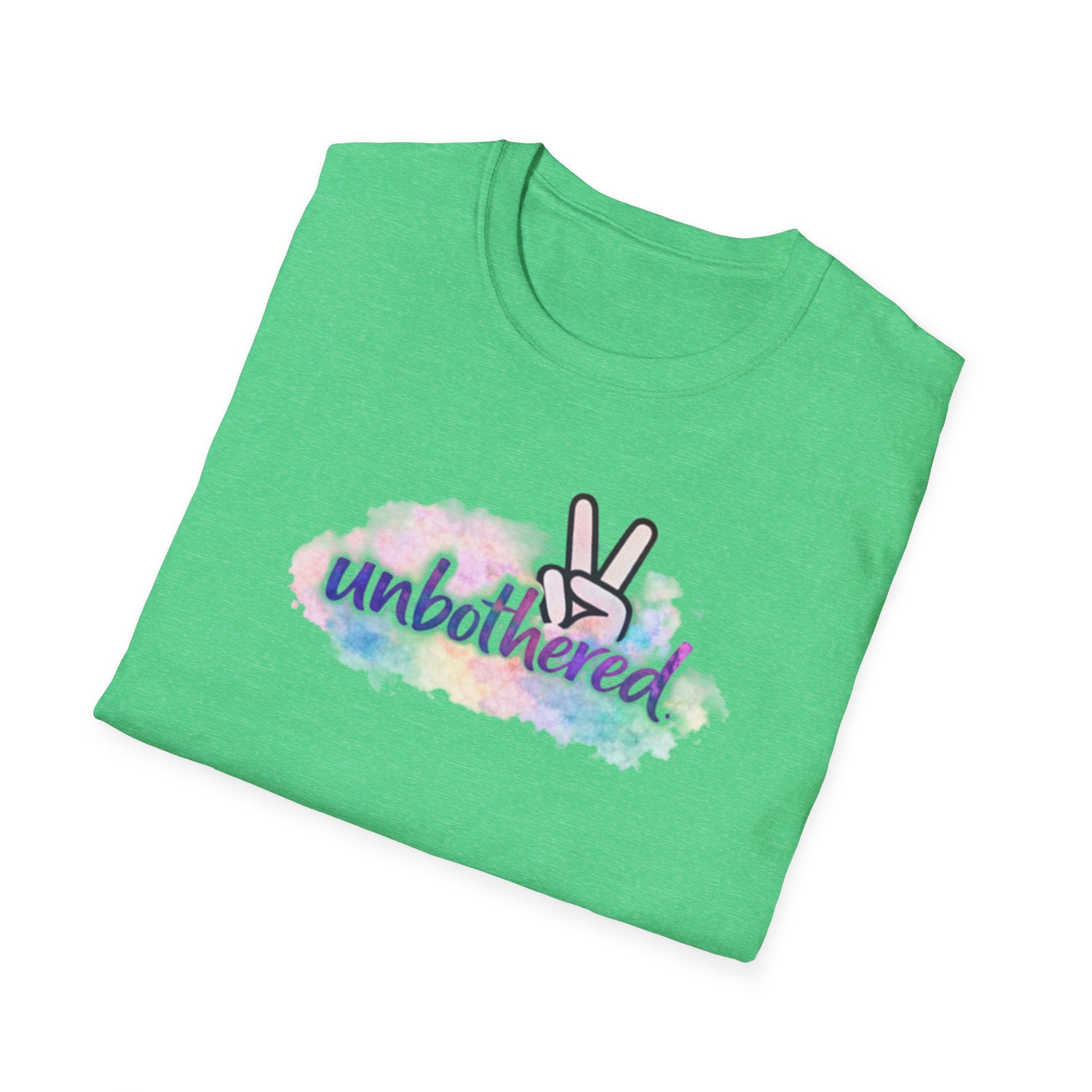 Unbothered Peace Sign T‑Shirt — Colorful Watercolor Graphic Tee