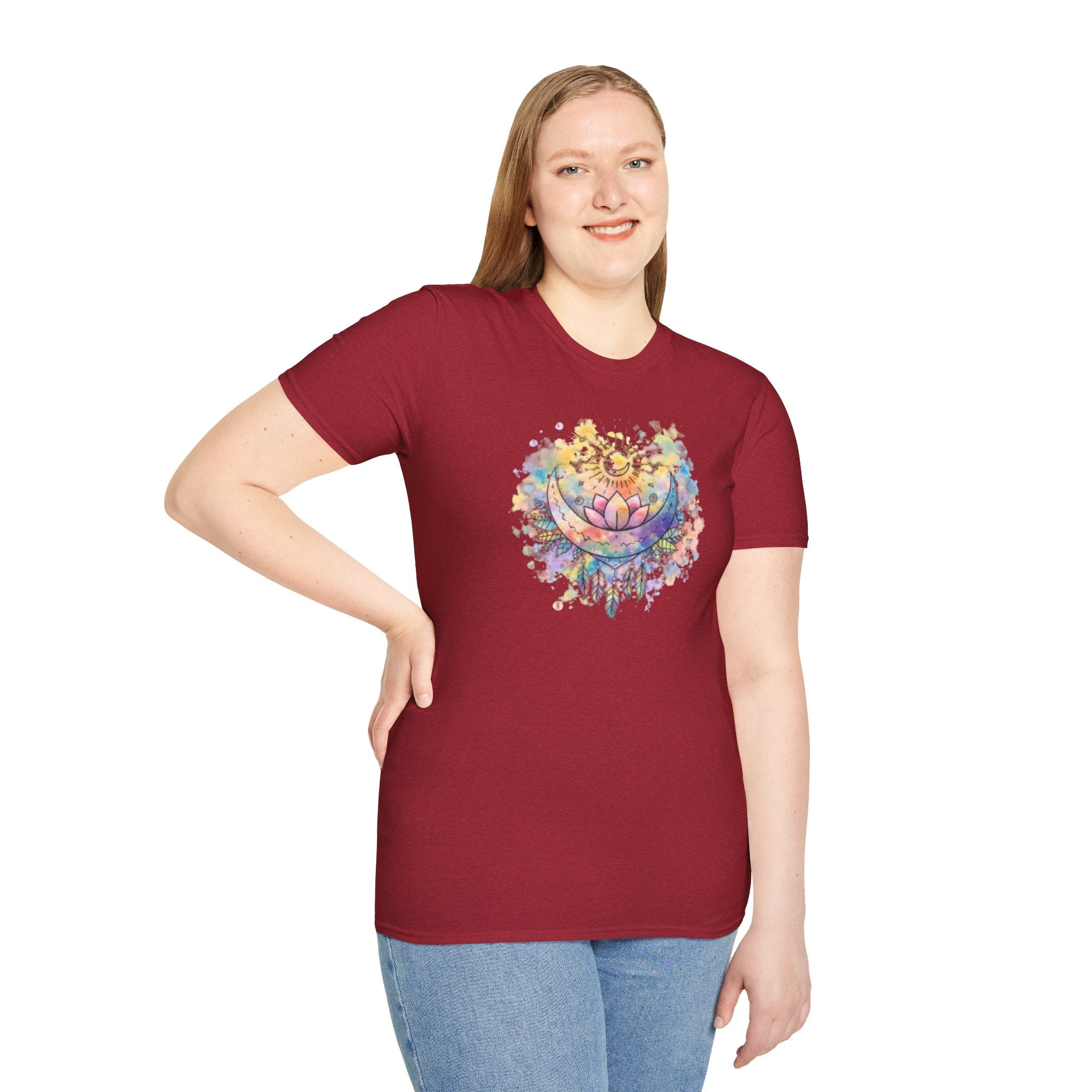 Lotus Dreamcatcher Watercolor T-Shirt — Sun & Feather Spiritual Tee