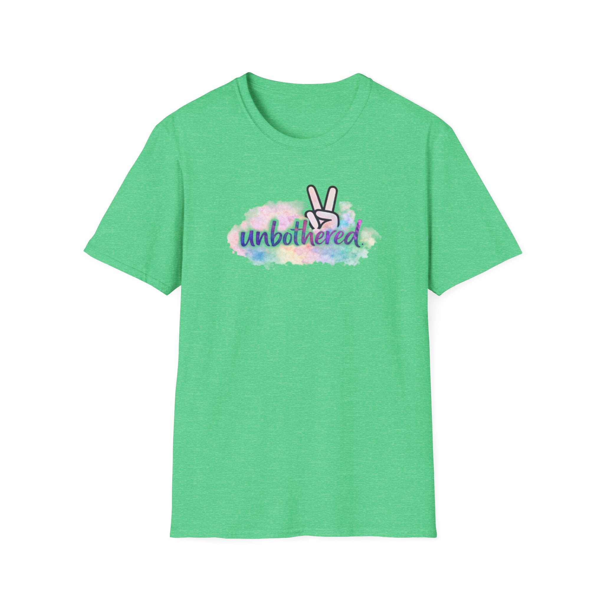 Unbothered Peace Sign T‑Shirt — Colorful Watercolor Graphic Tee