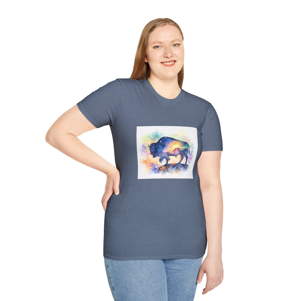 Colorful Watercolor Bison T-Shirt