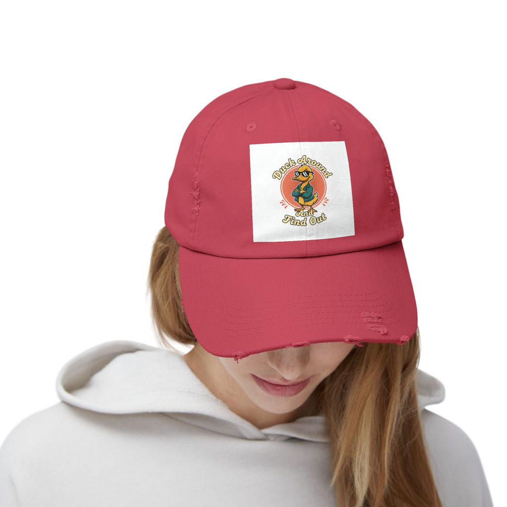 Duck Around and Find Out — Vintage Cartoon Distressed Cap